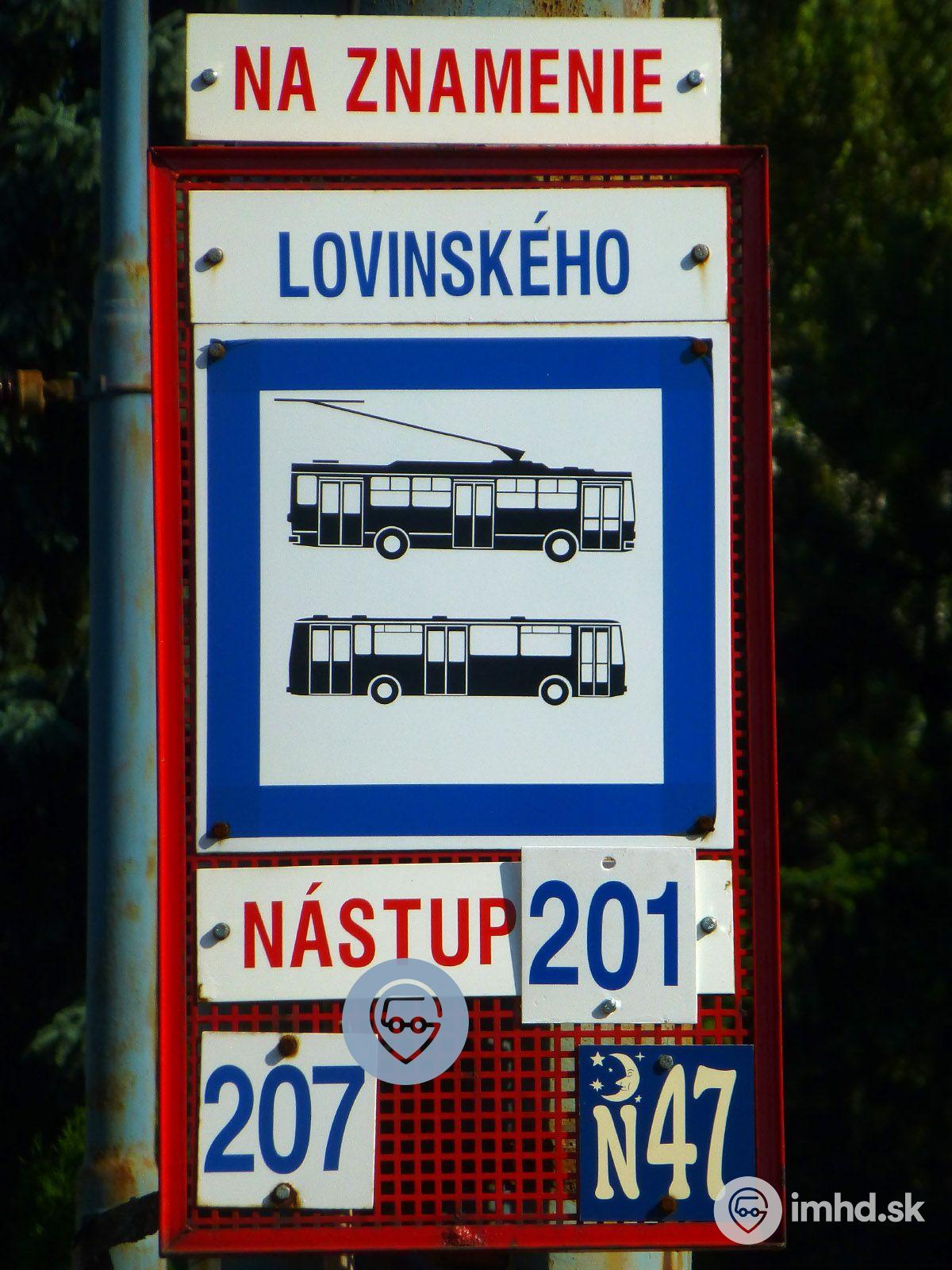 Zastávka trolejbusu Lovinského