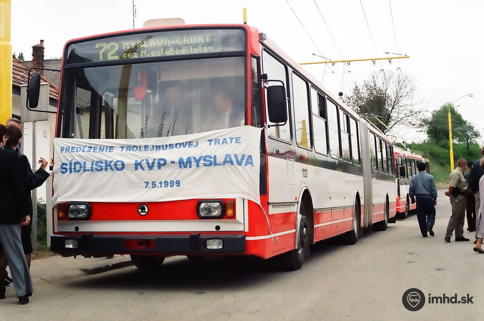 Otvorenie trolejbusovej trate do Myslavy
